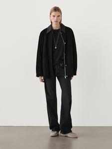 Топ с длинными рукавами Massimo Dutti, черный