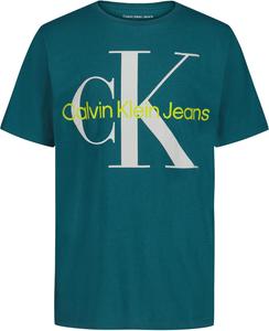 Футболка Calvin Klein Boys с коротким рукавом и круглым вырезом, мягкая, удобная, свободного кроя., Mono Mediterranea