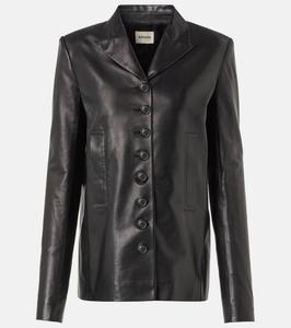 Кожаный блейзер saraphina Khaite, Black