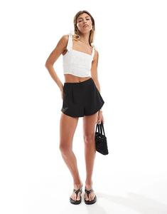 Черные шорты-слипы Miss Selfridge с высокой талией