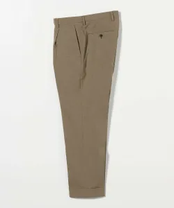 Зауженные брюки из полиэстера District с одной складкой United Arrows, цвет Beige