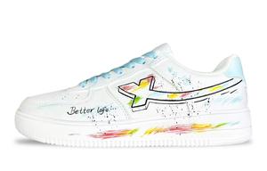 XTEP Кроссовки Air Force One с износостойким покрытием, низкие, для скейтбординга, унисекс, красные, желтые, синие