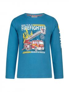 Salt and Pepper Футболка с длинными рукавами «Пожарный» синего цвета