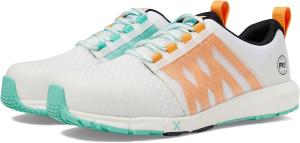 Timberland PRO мужские защитные туфли Powertrain Alloy Toe, White/Orange