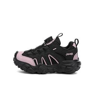 Износостойкие, дышащие и противоударные низкие детские кроссовки для бега Teenagers Jeep, черный розовый