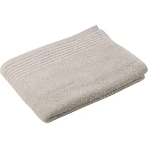 Полотенце для душа Hanna с современными однотонными цветами, с текстурированной каймой, из чистого хлопка Gözze, Altsilberfarben