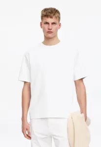Базовая футболка из трикотажа с переплетением нитей. Arket, White