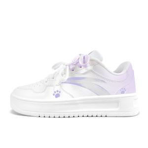 Легкие низкие кеды из искусственной кожи с противоскользящей, износостойкой, сбалансированной и дышащей подошвой ANTA, фиолетовый