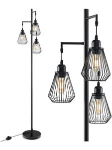 COSTWAY Современный напольный светильник 169 см, черный