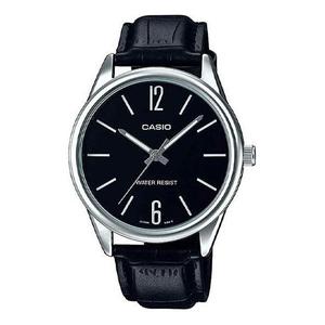 Часы CASIO Quartz Waterproof Mens Black Analog, черный