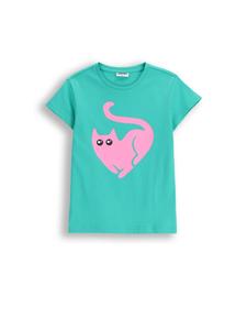 хлопковая футболка с короткими рукавами зеленого цвета MOKIDA