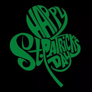 Трилистник Дня Святого Патрика — мужская футболка премиум-класса Word Art LA Pop Art, черный