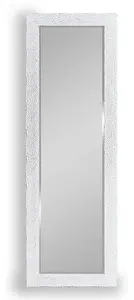 ЗЕРКАЛА И ДРУГОЕ декоративное зеркало "Вики", (1 шт.), зеркало в полный рост, настенное зеркало MIRRORS AND MORE 50х150х2 см, белый/серебристый