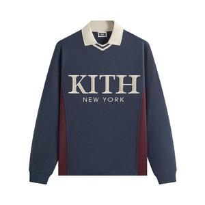 Поло Kith Pique Long-Sleeve Tap Polo, Nocturnal