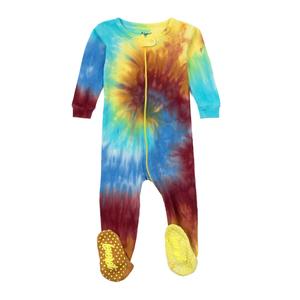 Детские хлопковые пижамы с принтом тай-дай для мальчиков Leveret, цвет Tie Dye Swirl Boys