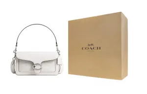 COACH Сумка через плечо из телячьей кожи среднего размера женская слоновая кость