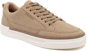 Мужские классические кроссовки на шнуровке Nautica с низким верхом - стильная и удобная повседневная обувь, Light Taupe-colson