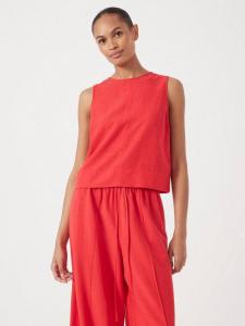 Топ-шелл Vera из льняной смеси с вискозой LENZING ECOVERO HUSH, True Red