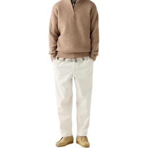 Повседневные брюки унисекс молочно-белые Uniqlo, слоновая кость