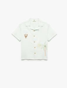 Koton Рубашка на пуговицах пастельно-зеленого цвета Regular fit