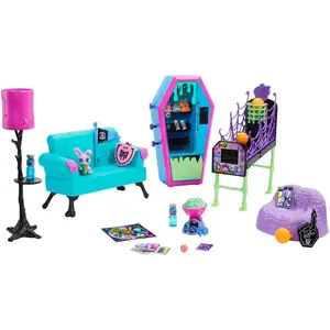 Детская кукла Monster High Student Lounge Playset With Furniture And Accessories doll, мультиколор