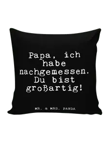 Подушка Mr & Mrs Panda 40x40 Papa ich habe nachgemessen mi, черный