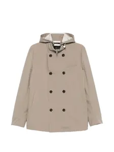 Двубортная куртка с капюшоном Montecore, бежевый