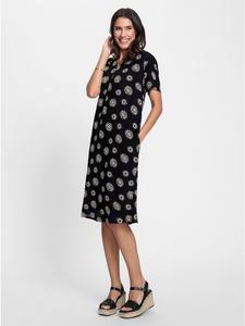 Платье с принтом черного цвета и кунжутным принтом WITT WEIDEN