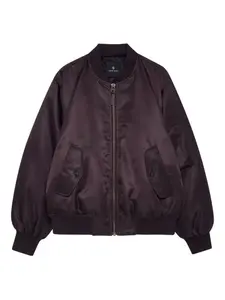 Атласный бомбер Leon ANINE BING, коричневый