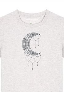 Футболка с принтом MANDALA MOON watapparel, серый