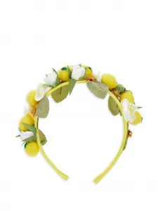 Ободок с цветочным декором Monnalisa, желтый