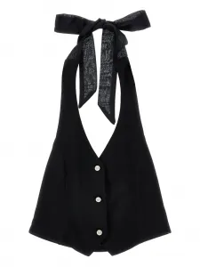 Блузка на пуговицах Monnalisa, черный