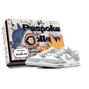 Дышащие низкие кроссовки Dunk для скейтбординга унисекс gray Nike, серый