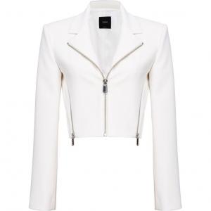 Короткий жакет из крепа PINKO, белый