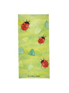 Mr. & Mrs. Panda Банное полотенце с изображением божьей коровки, без надписи, белое