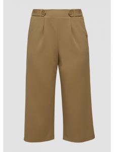 Брюки 7854_оливково-зеленого цвета QS