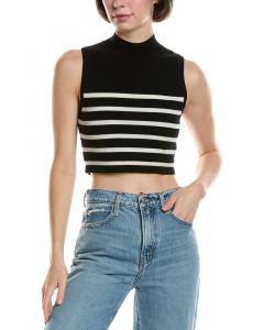 Укороченный кашемировый свитер FRAME Denim, черный