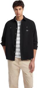 GUESS Рубашка с длинным рукавом и карманом, Black