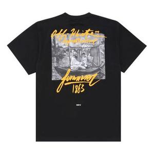 Футболка black printing cotton short sleeve loose fit Off-White, черный