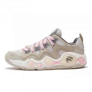 Баскетбольные кроссовки женские низкие белые/коричневые Fila Fusion