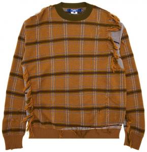 Толстовка Junya Watanabe MAN Ripped Detailing Sweatshirt 'Camel', коричневый