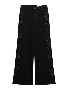 Джинсы с широкими штанинами Bershka, Black