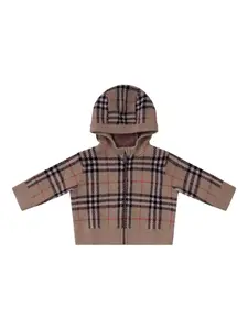 Худи в клетку Burberry Kids, нейтральный