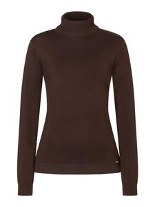 приталенный свитер с высоким воротом цвета эспрессо More & More