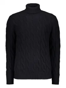 Свитер Gordon фактурной вязки с высоким воротником Moorer, синий