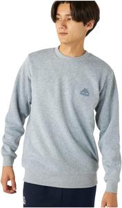 Толстовка Kappa, мужская, на флисовой подкладке, с круглым вырезом, легкая, светло-серый