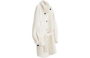 ELLE Пальто женское Ecru с лацканом Moderate