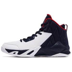 Баскетбольные кроссовки Basketball Shoes Men High-Top  White Nova Blue Qiaodan