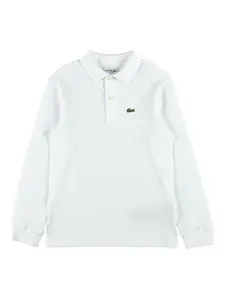 Поло с длинными рукавами Lacoste Kids, белый