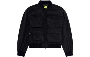 DIESEL Джинсовая короткая бомбер куртка, Black